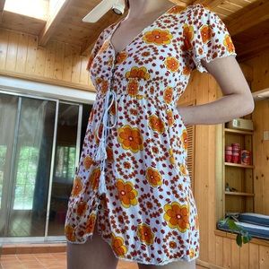 60’s Style Flower Power Dress